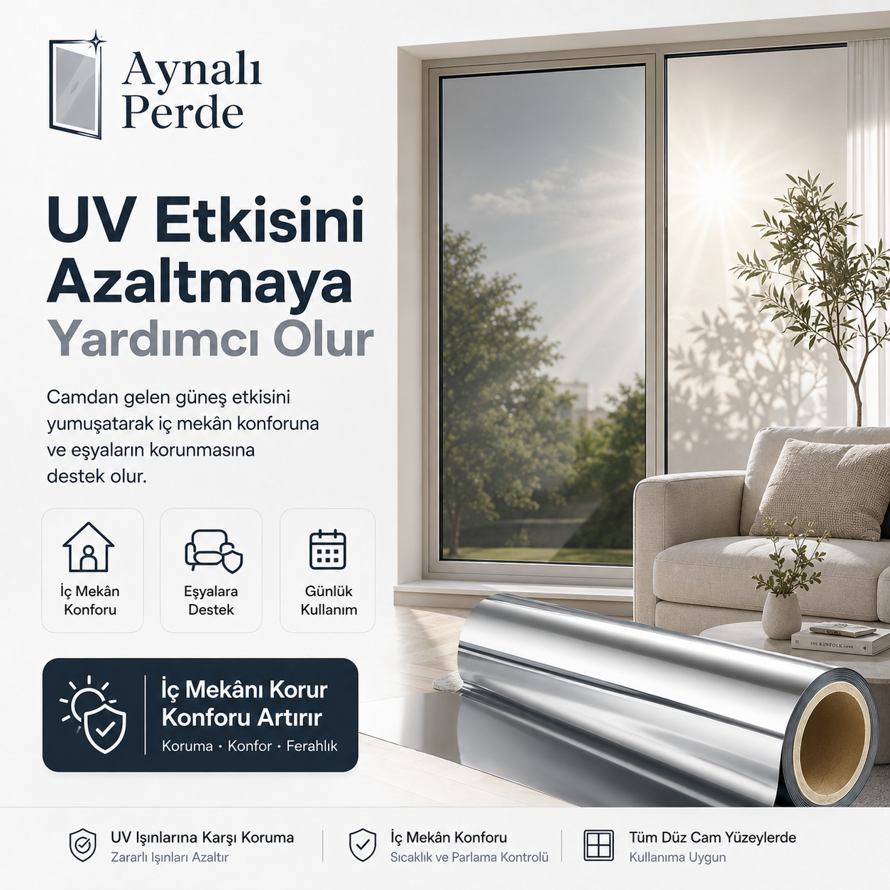 Aynalı Perde  Cam Filmi
